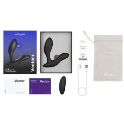 Double Stimulateur Prostatique Vibrant ‘Vector +’ Noir - We-Vibe -EasyToys Shop double stimulateur prostatique vibrant vector noir we vibe 6