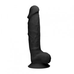 Gode à Ventouse Dual Density Avec Testicules 17,8cm D'Insertion - RealRock