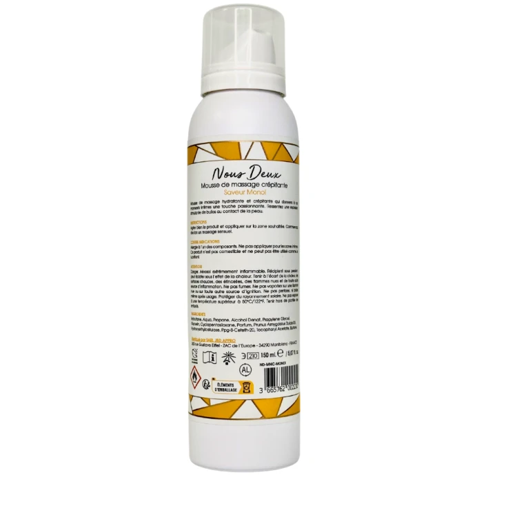 Mousse De Massage Crépitante ‘Monoï’ 150ml – Nous Deux 2 Mousse De Massage Crépitante ‘Monoï’ 150ml – Nous Deux – Image 2