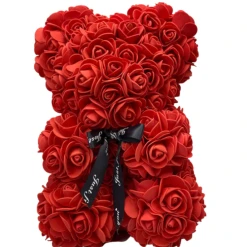 Devant -EasyToys Shop ourson romantique en roses rouges 1