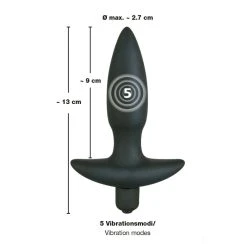 Plug Anal Vibrant Small 'Black Velvets' - You2Toys -EasyToys Shop plug anal vibrant small black velvets you2toys 4