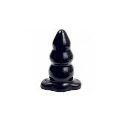 Triple Ripple Butt Plug Large Noir