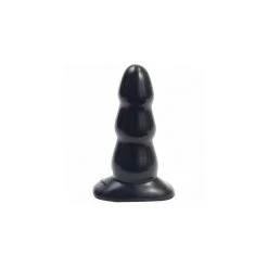 Triple Ripple Butt Plug Medium Noir